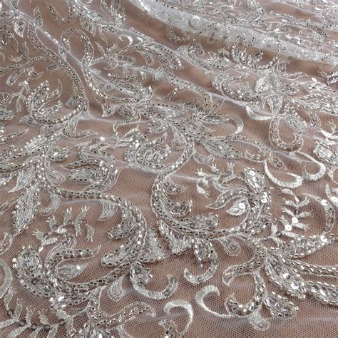 Silver Lace Fabric 